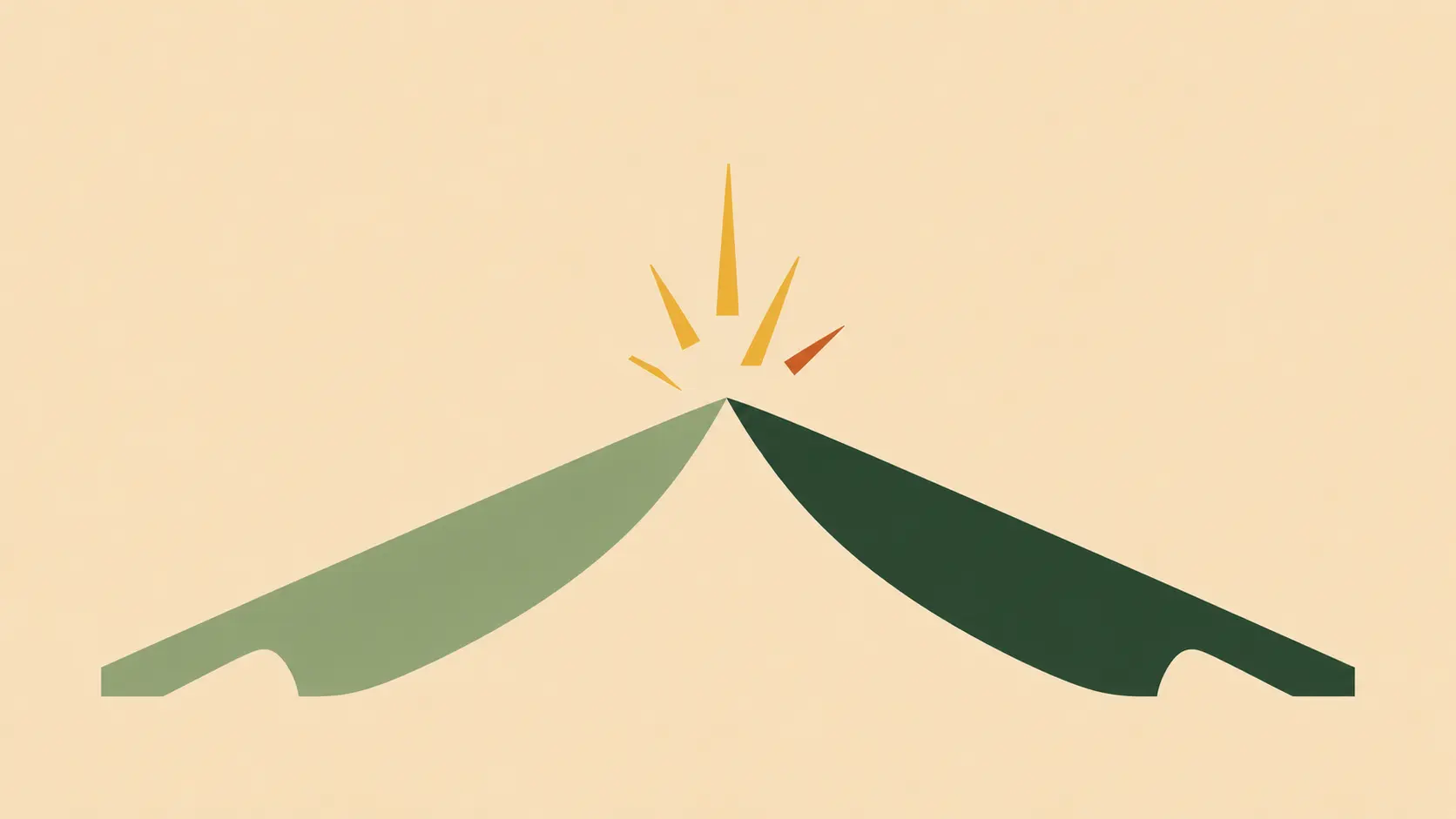 Two paths meeting at a bright horizon, representing the shaping power of friendship